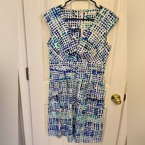 Blue and Green Polka Dot Dress